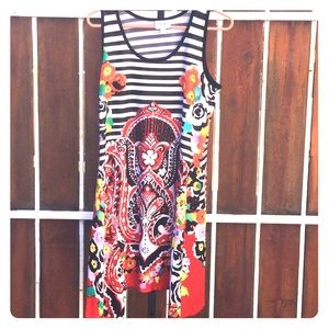 Beige by ECI Summer Multiprint dress size L